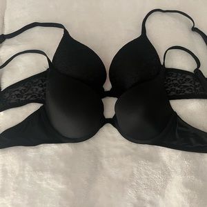 Black lace and Black Pink Victoria Bras
